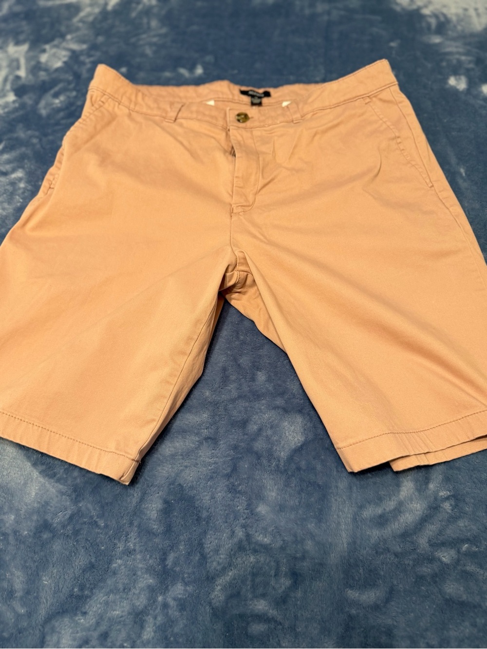 Alfani Peach Flat Front Chino Shorts